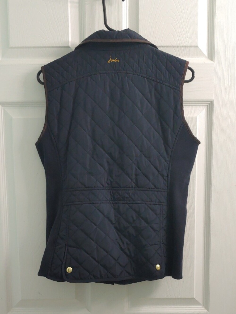 Joules Braemar Gilet Navy Quilted Equestrian Vest Women's Size 8/M - Picture 5 of 8